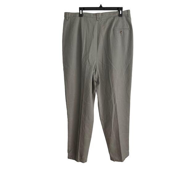 Eddie Bauer Womens Tall Chino Pants Green Cotton Pleated Size 20 Classic Casual - Picture 3 of 8
